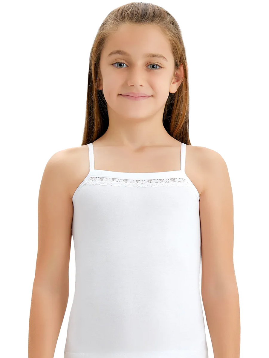 4397-01 Майка для девочки белая (BAYKAR)