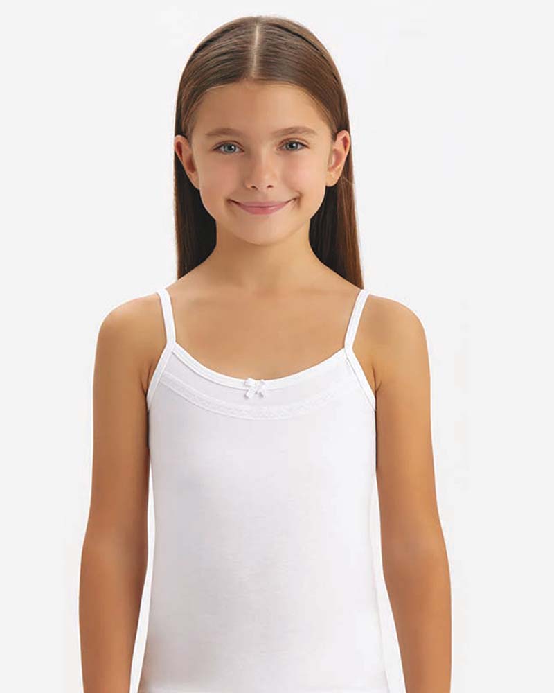 4546-01 Майка для девочки белая (BAYKAR)