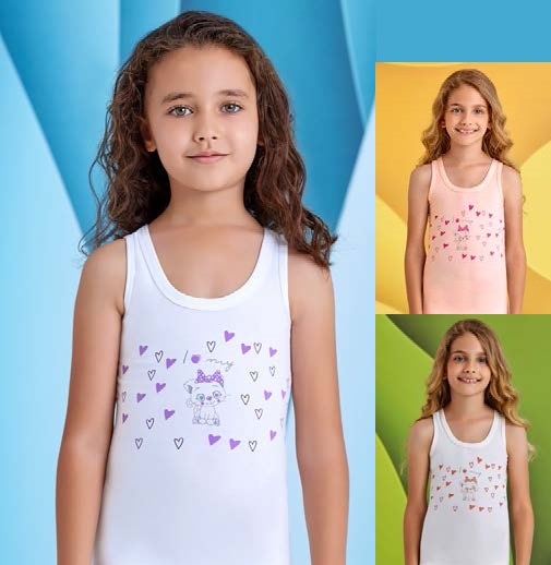 4680-99 майка для девочек многоцвет (BAYKAR)
