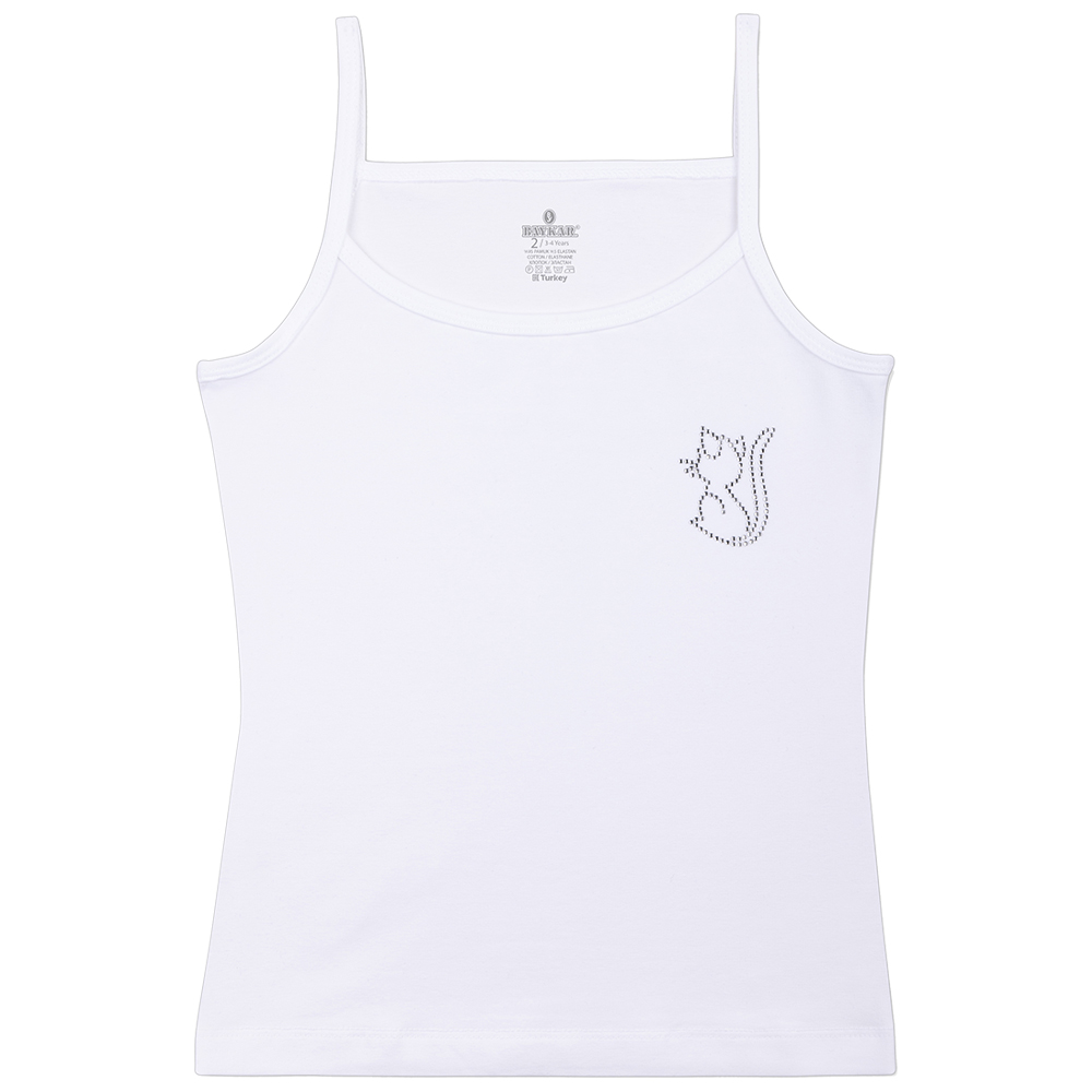 4174-01 Майка для девочек белая (BAYKAR)