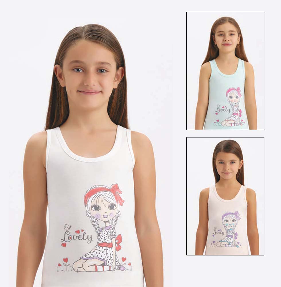 4982 Майка для девочек многоцвет (BAYKAR)