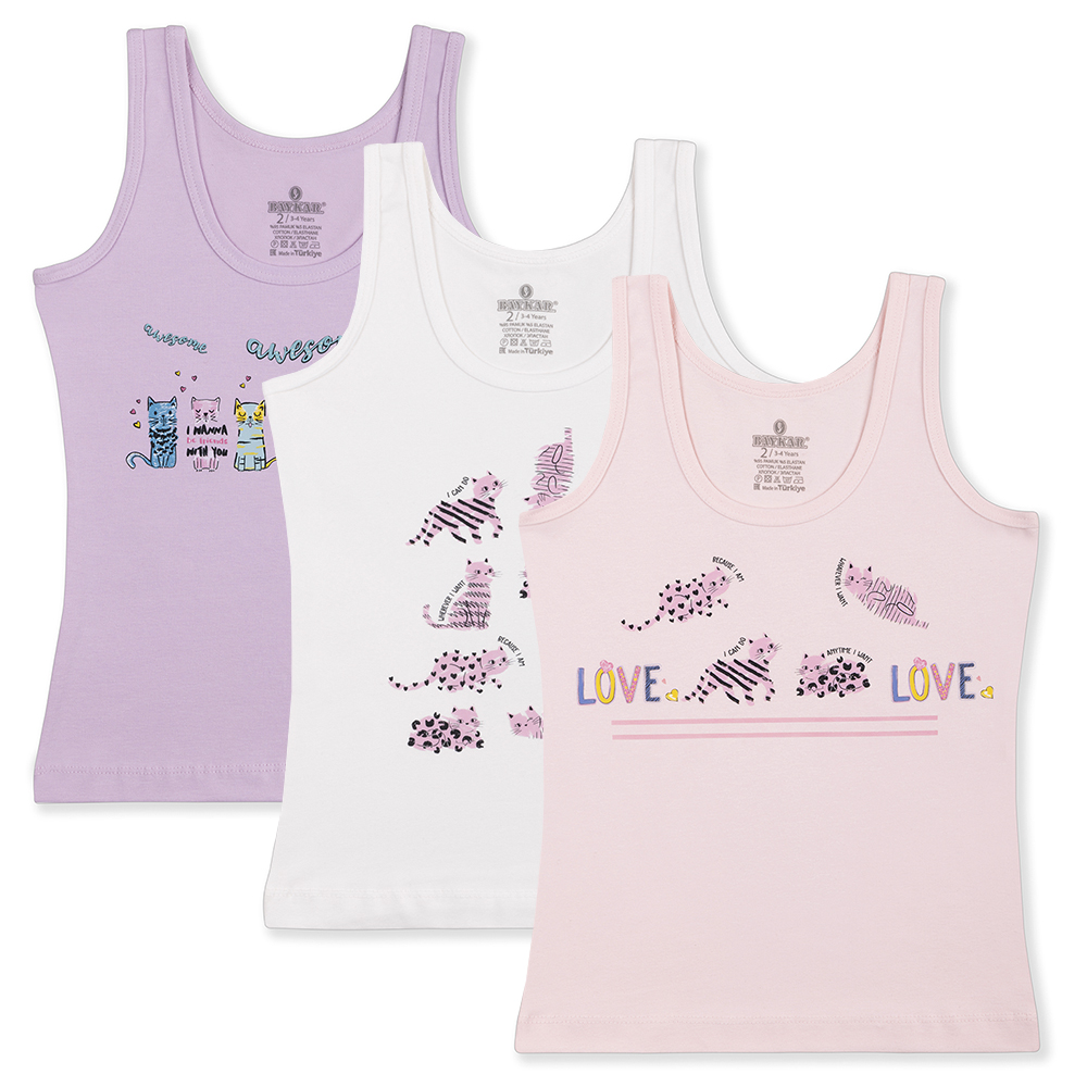 4338 Майка для девочек многоцвет (BAYKAR)