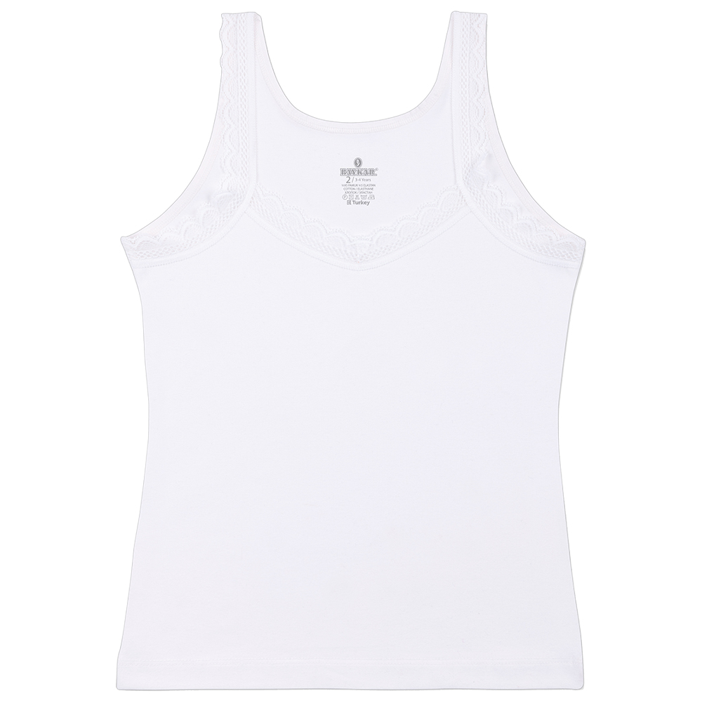 4172-01 Майка для девочек белая (BAYKAR)