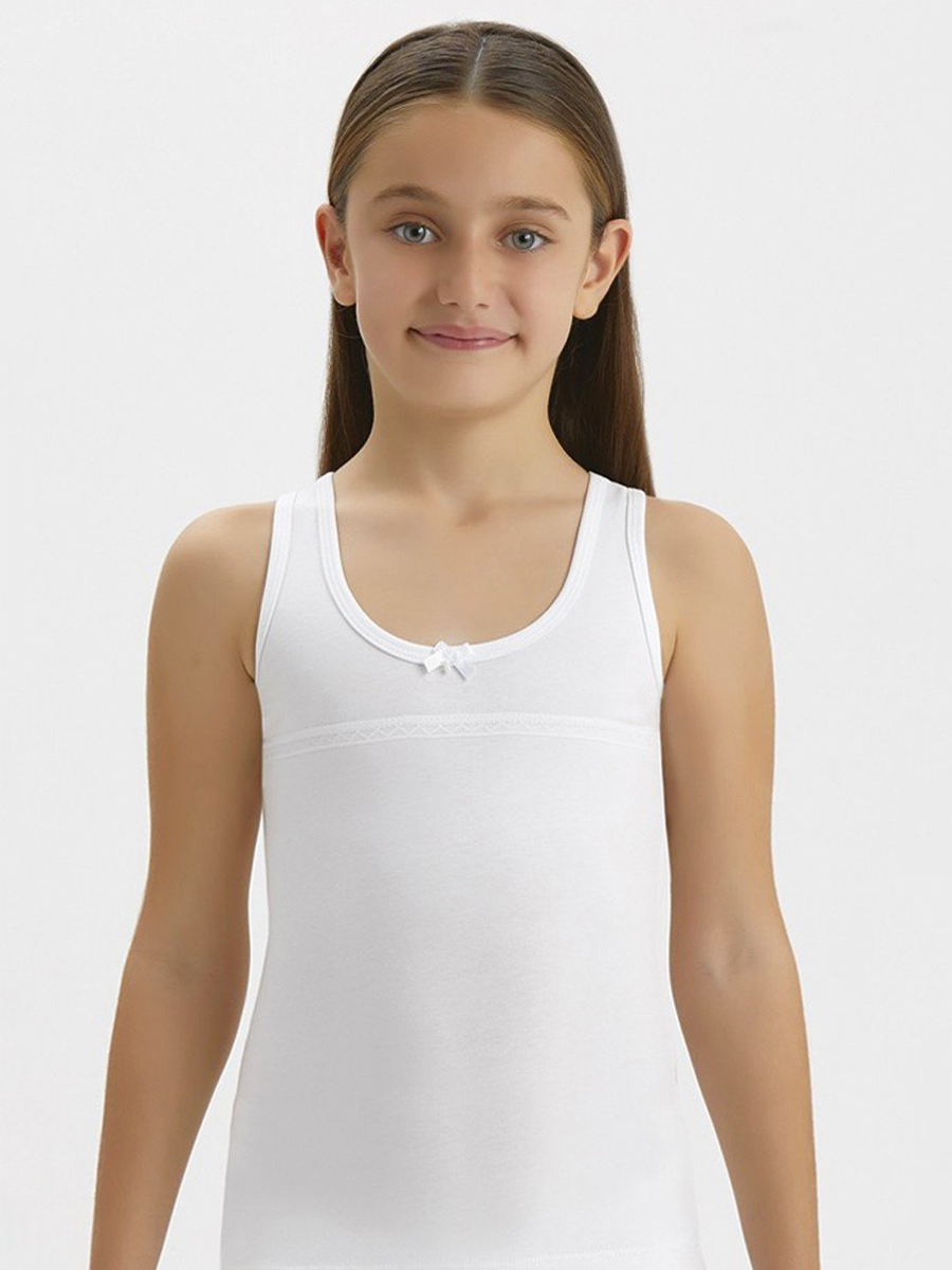 4548-01 Майка для девочек белая (BAYKAR)