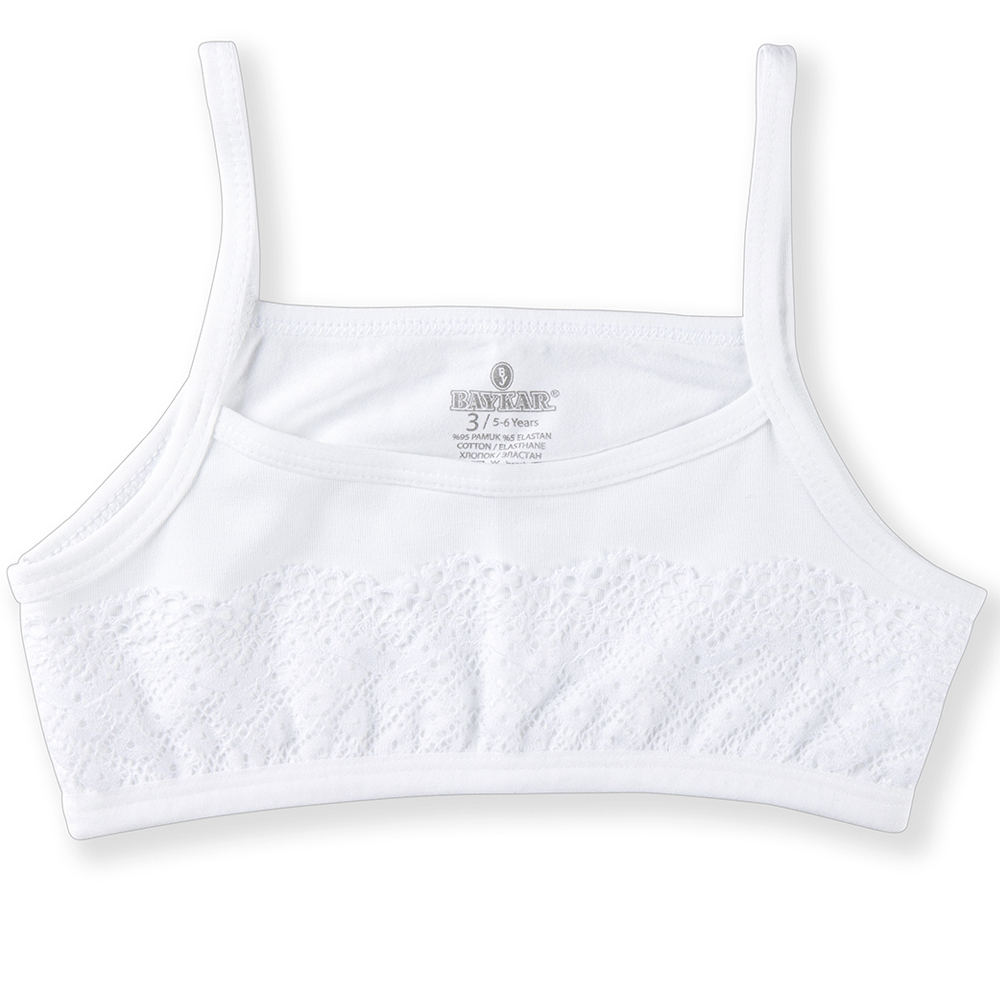 4490-01 Топ для девочки белый (BAYKAR)