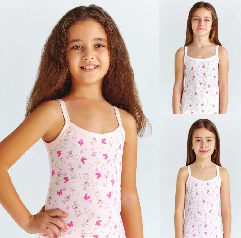 4112 майка для девочек многоцвет (BAYKAR)