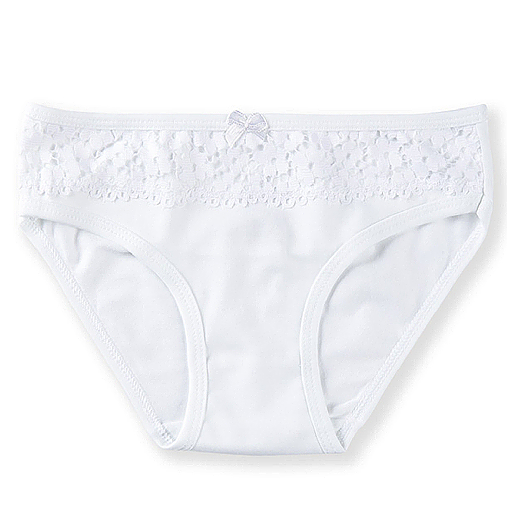 5226-01 Трусы для девочек кружево белые (BAYKAR)