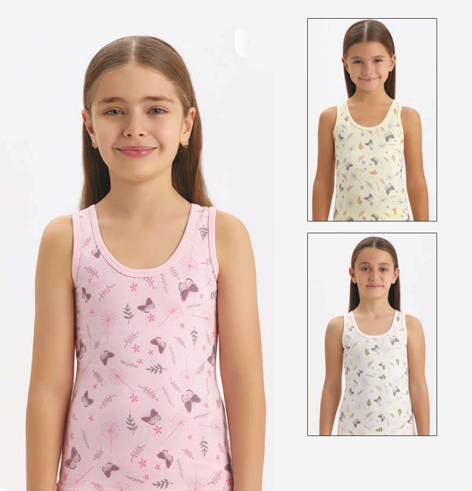 4302 Майка для девочек многоцвет (BAYKAR)