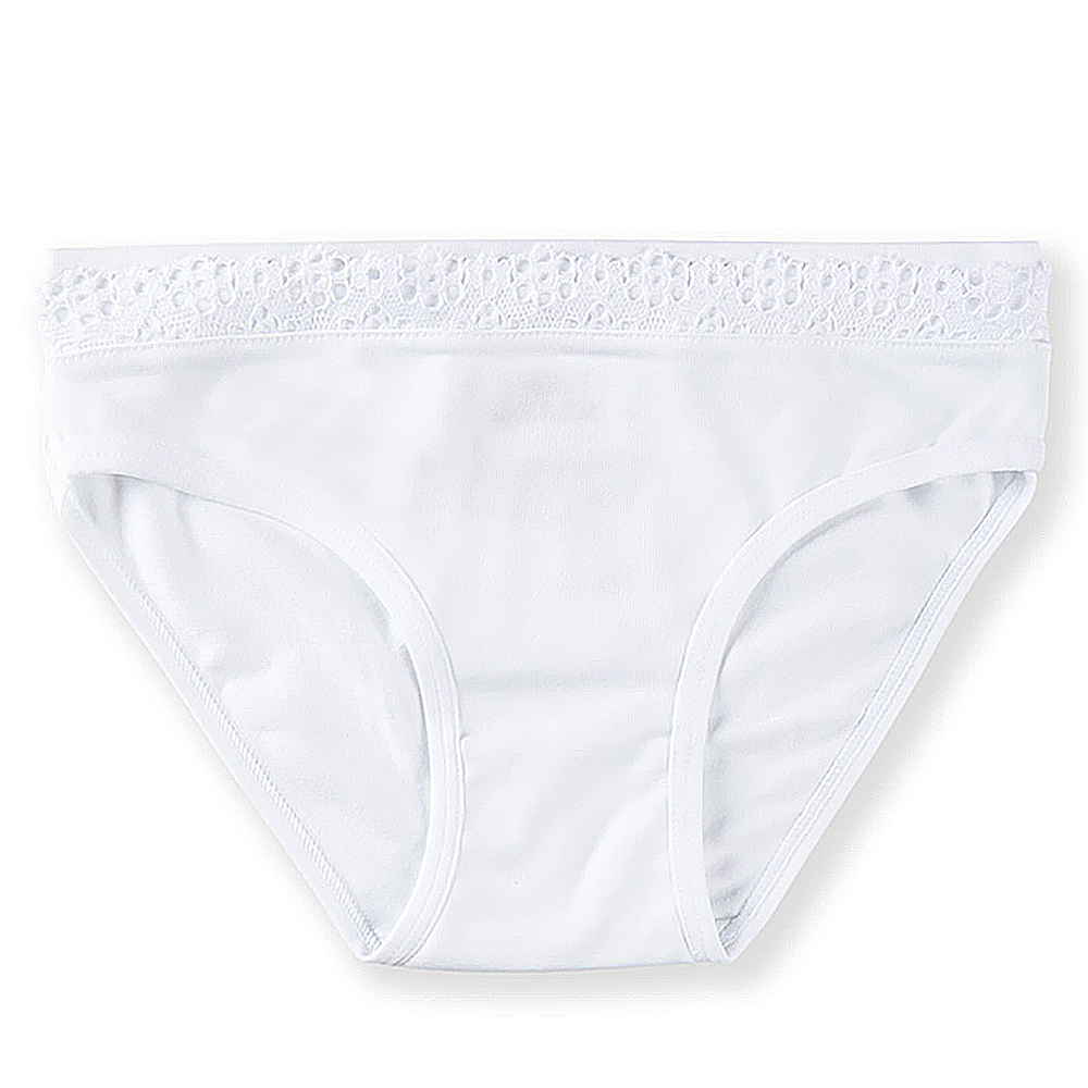 5220-01 Трусы для девочек с кружевом белые (BAYKAR)