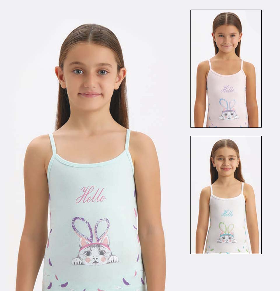 4304 Майка для девочек многоцвет (BAYKAR)