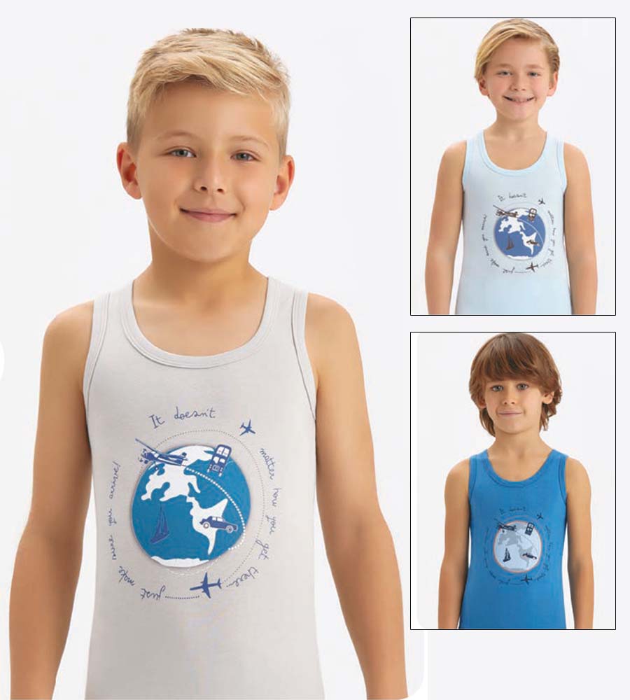 2658 майка для мальчика многоцвет (BAYKAR)