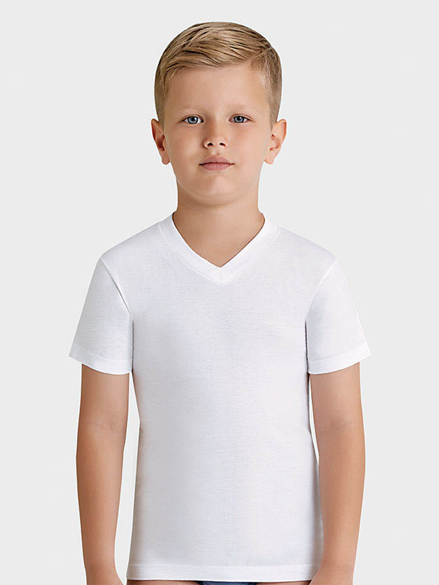 2215-01 Футболка для мальчика белая (BAYKAR)