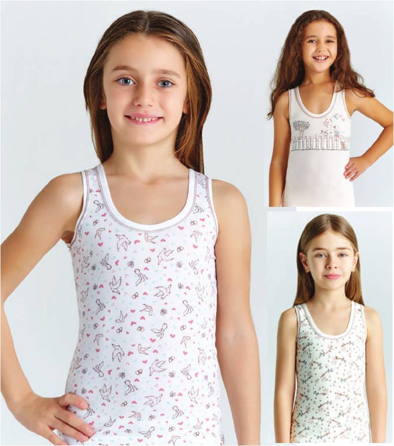 4720 майка для девочек многоцвет (BAYKAR)