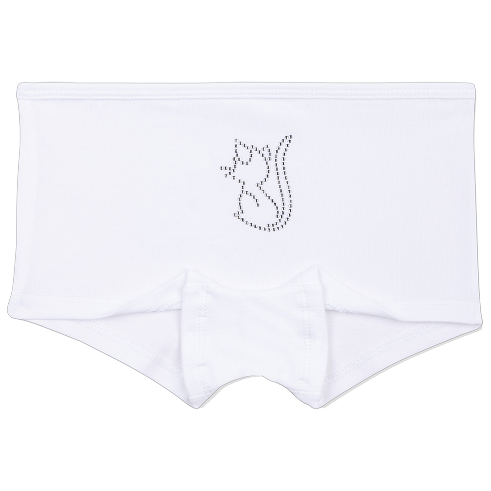 5176-01 Трусы шорты для девочки белые (BAYKAR)