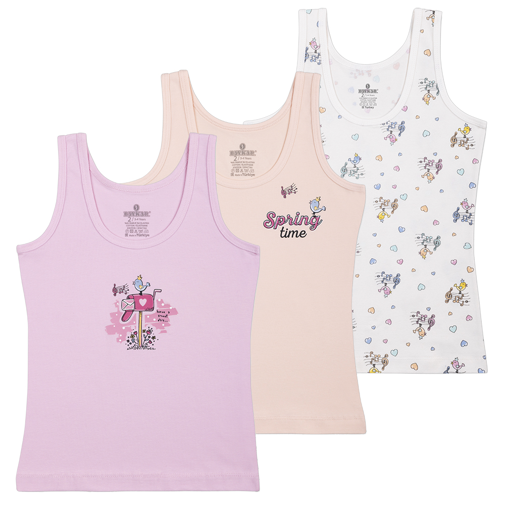 4346 Майка для девочек многоцвет (BAYKAR)