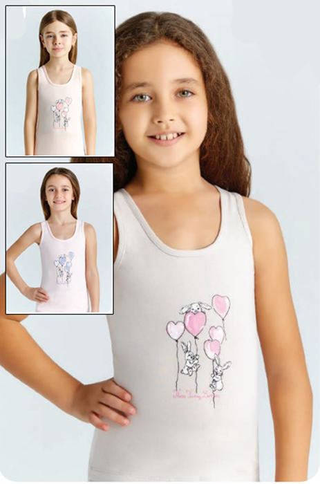 4166 майка для девочек многоцвет (BAYKAR)