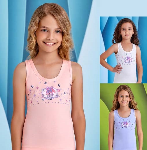 4440 Майка для девочек многоцвет (BAYKAR)