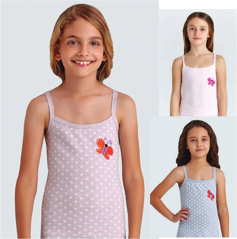 4534 майка для девочек многоцвет (BAYKAR)