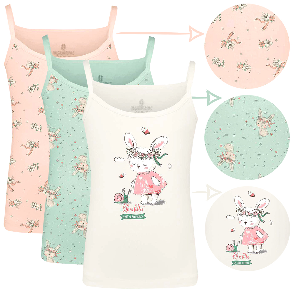 4678 Майка для девочки многоцвет (BAYKAR)