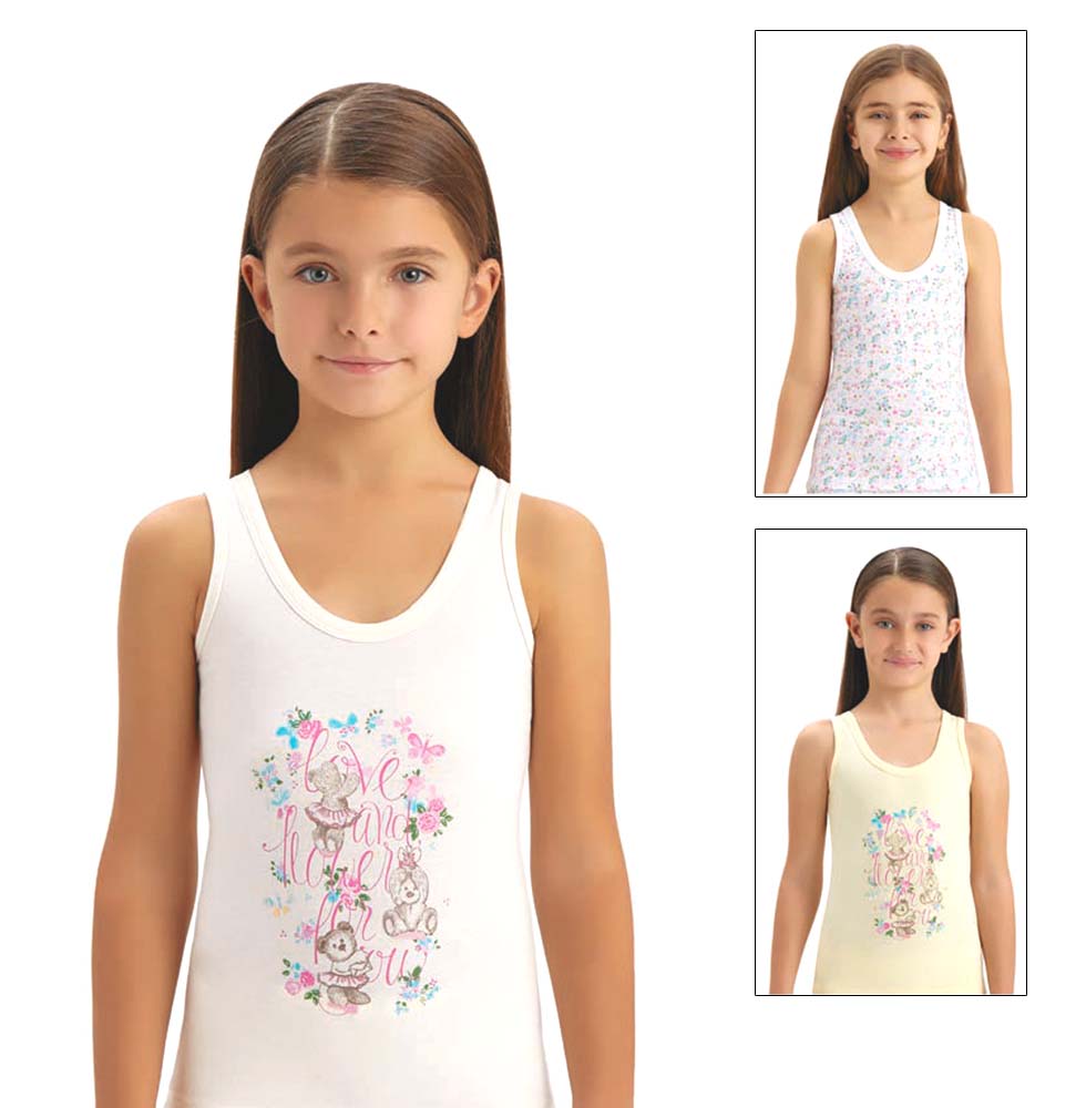 4934 Майка для девочек многоцвет (BAYKAR)