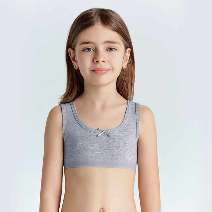 4768-20 Топ для девочки серый (BAYKAR)