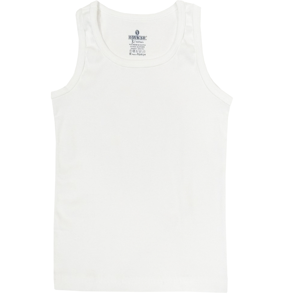 2030-01 Майка для мальчика белая (BAYKAR)