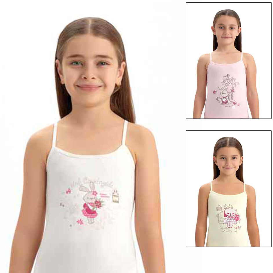 0431 Майка для девочек многоцвет LADONZA