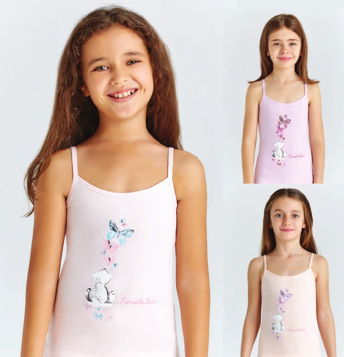 4156 майка для девочек многоцвет (BAYKAR)