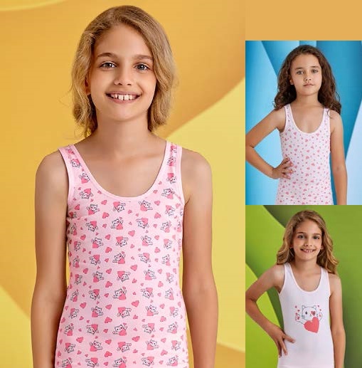 4528 Майка для девочек многоцвет (BAYKAR)