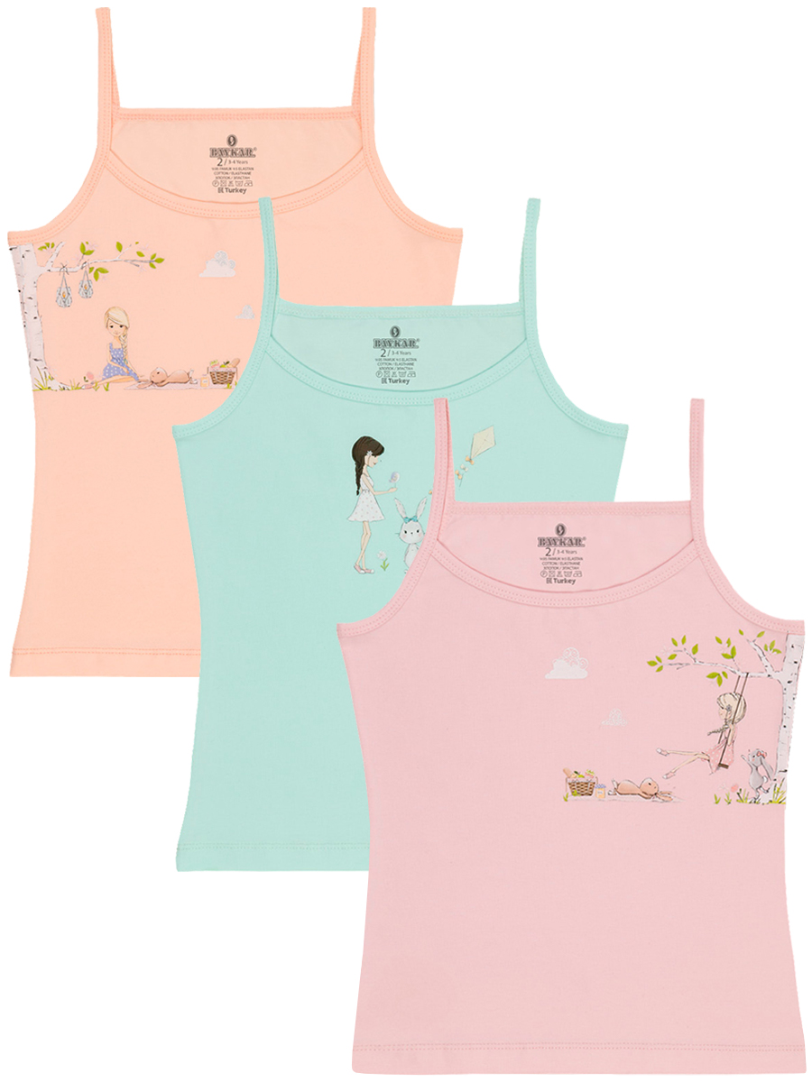 4862 Майка для девочки многоцвет (BAYKAR)