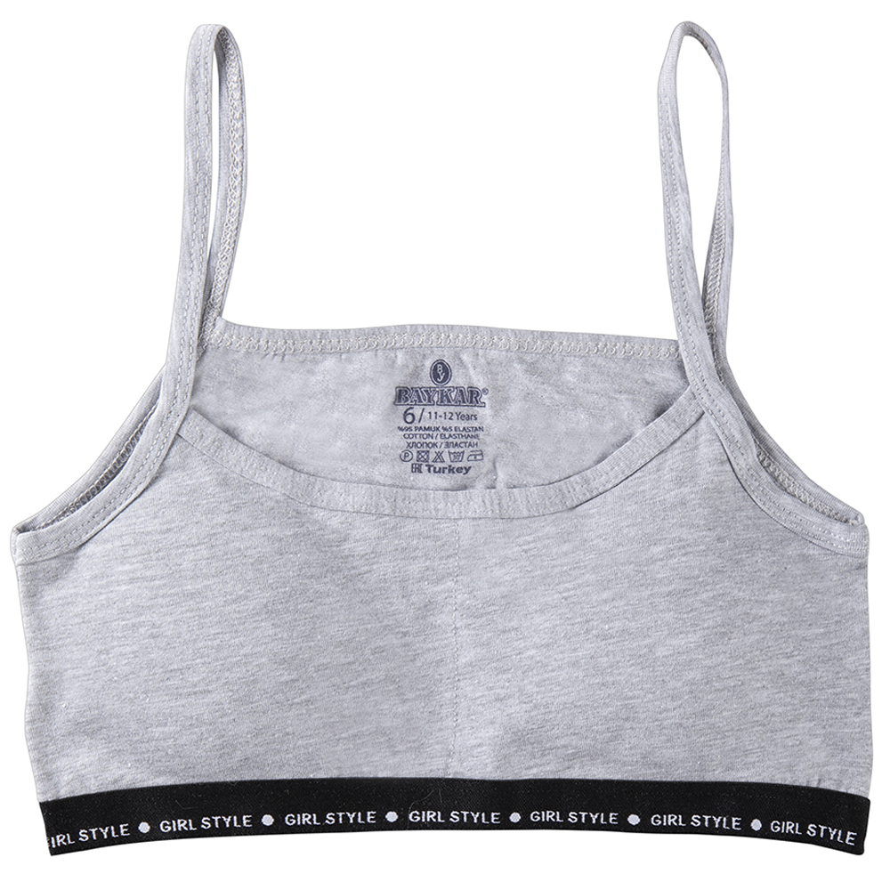 4012-20 Топ для девочки серый (BAYKAR)