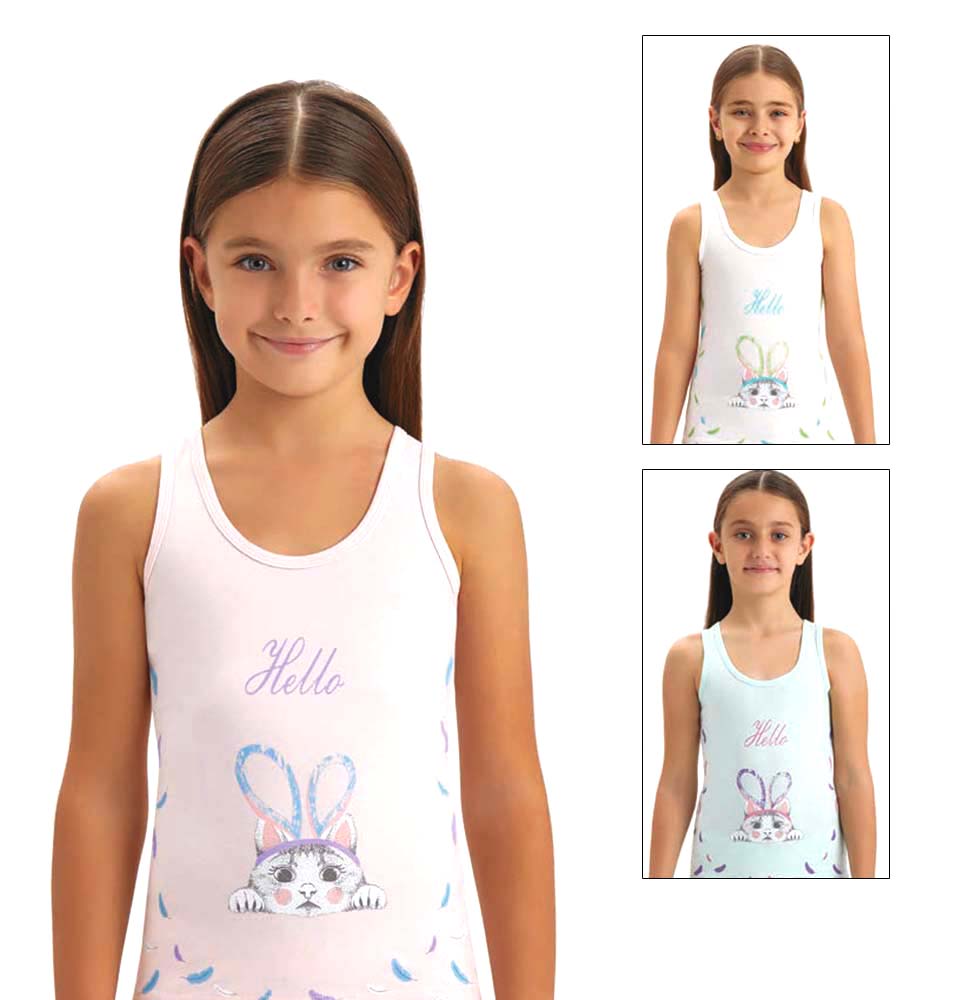 4306 Майка  для девочек многоцвет (BAYKAR)