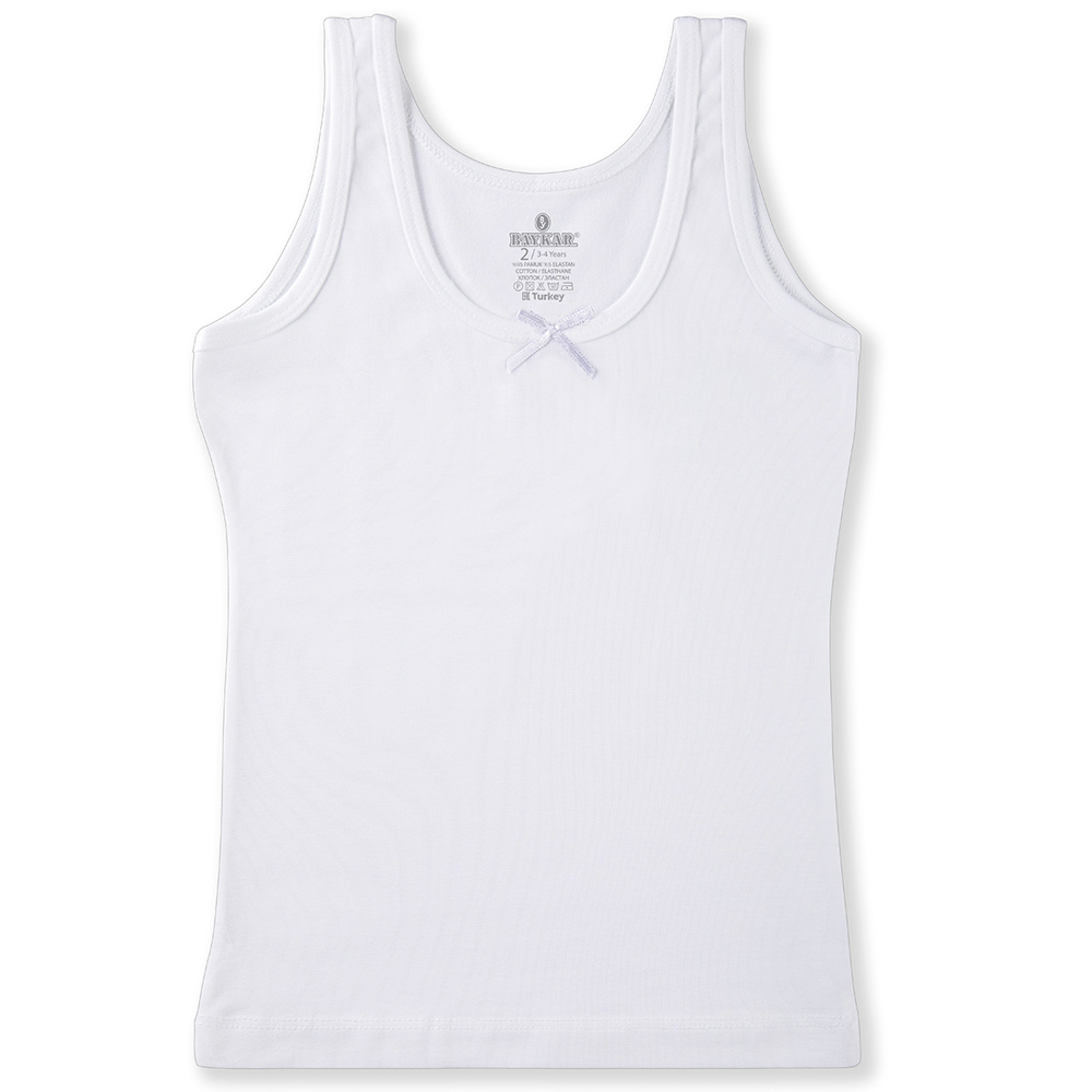 4203-01 Майка для девочки белая (BAYKAR)