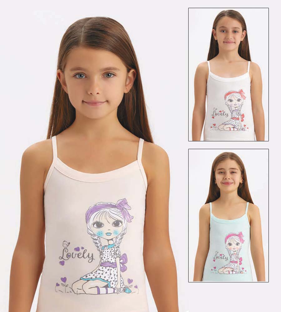 4980 майка для девочек многоцвет (BAYKAR)