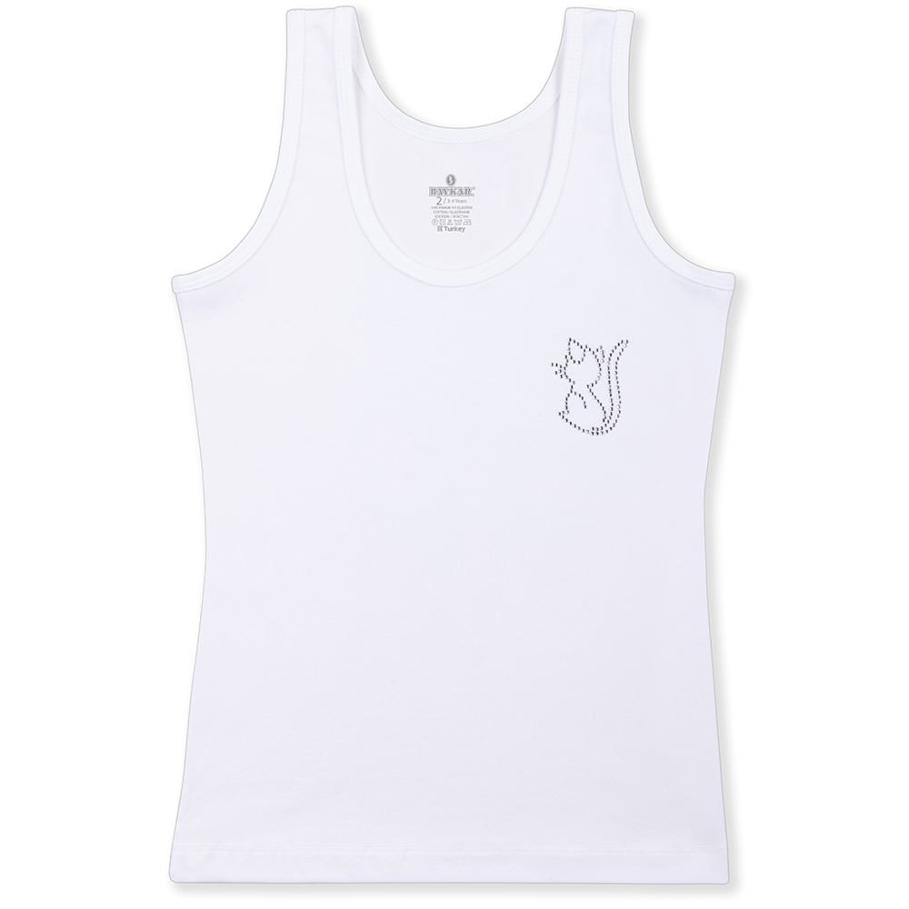 4176-01 Майка для девочек белая (BAYKAR)