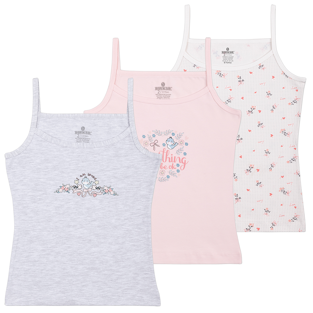 4364 Майка для девочки многоцвет (BAYKAR)