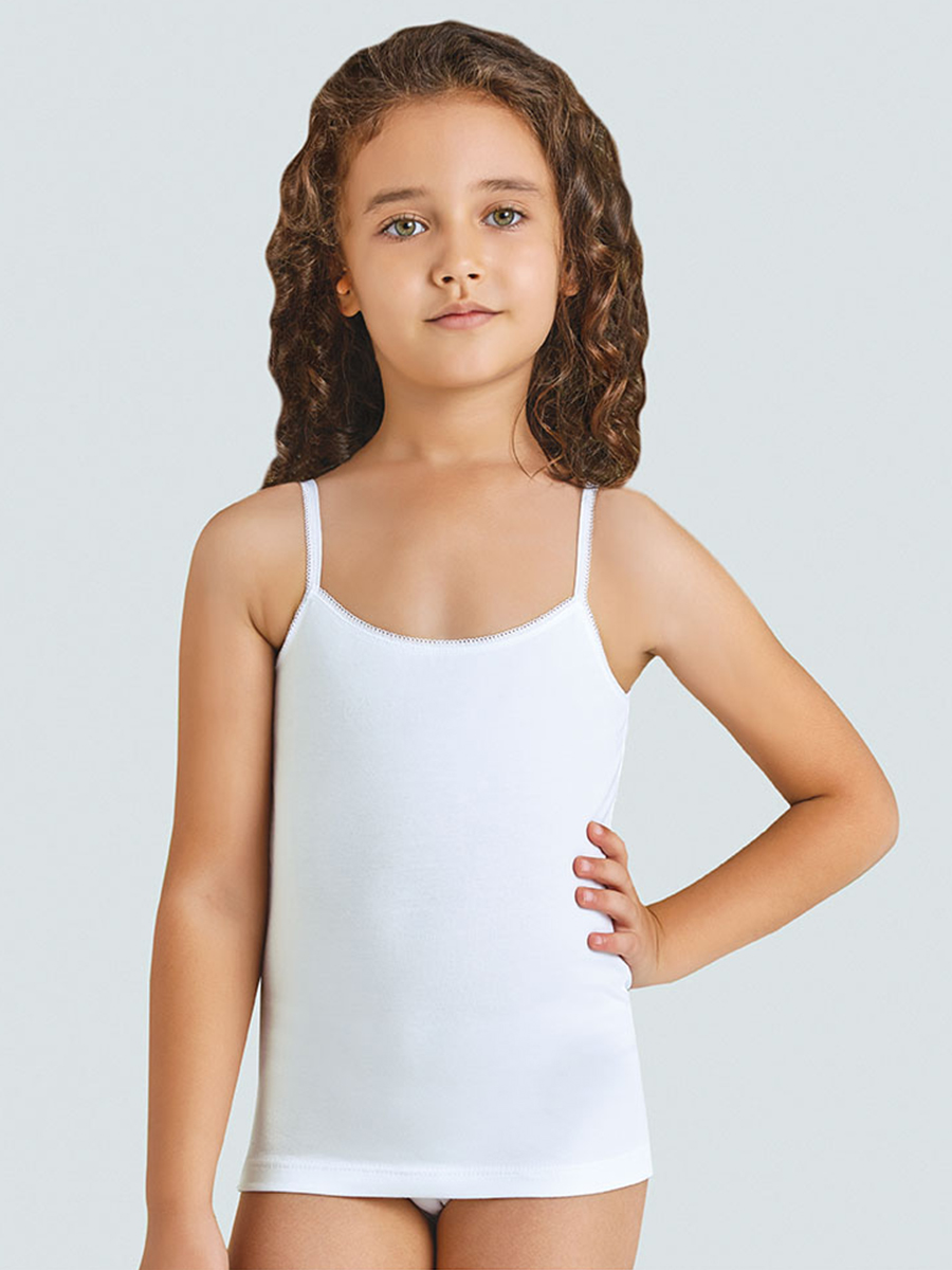 4635-01 Майка для девочки белая (BAYKAR)