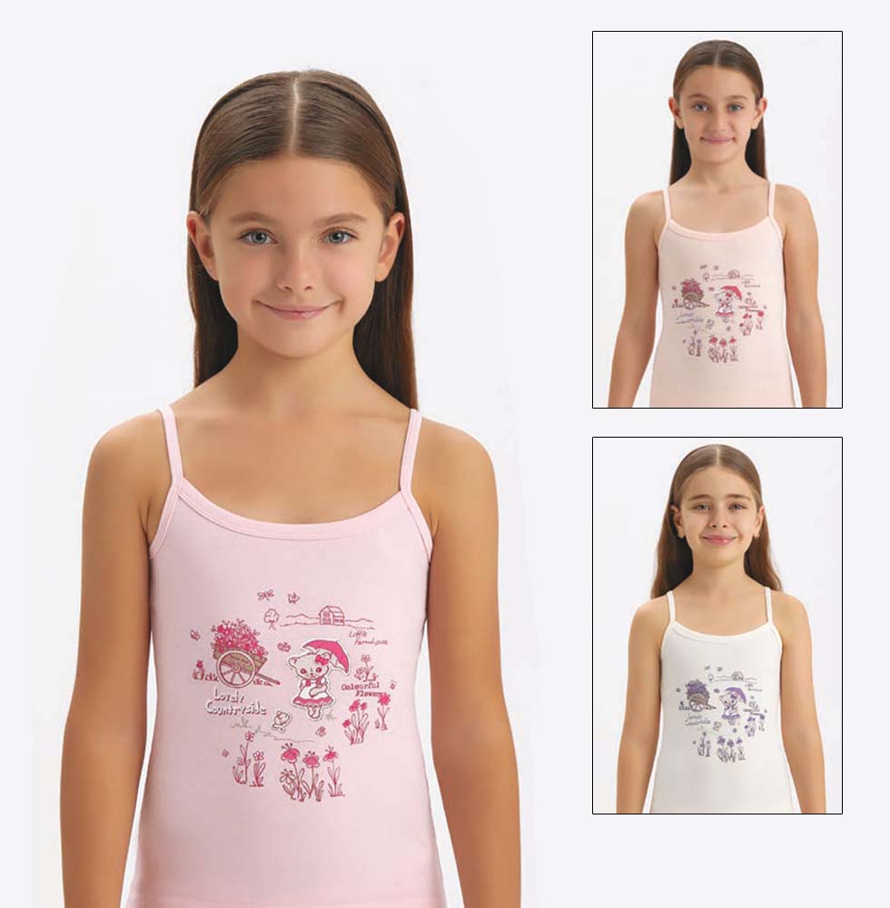 4956 Майка для девочек многоцвет (BAYKAR)