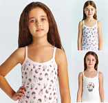 4124 майка для девочек многоцвет (BAYKAR)