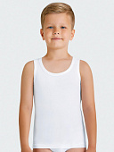 2045-01 Майка для мальчика белая (BAYKAR)