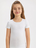4644-01 Футболка для девочек белая (BAYKAR)