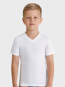 2215-01 Футболка для мальчика белая (BAYKAR)