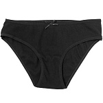 7892-02 Трусы для девочки в рубчик черные (BAYKAR)