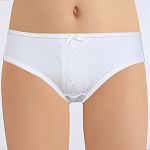 5204-01 Трусы для девочек с кружевом белые (BAYKAR)